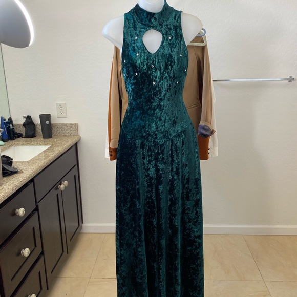 VTG Crushed Velvet Jumpsuit - Picture 3 of 8